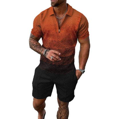 BIRW Mens Short Sets 2 Piece Outfits Polo Shirt Fashion Summer Tracksuits Casual Set Short Sleeve and Shorts Set for Men