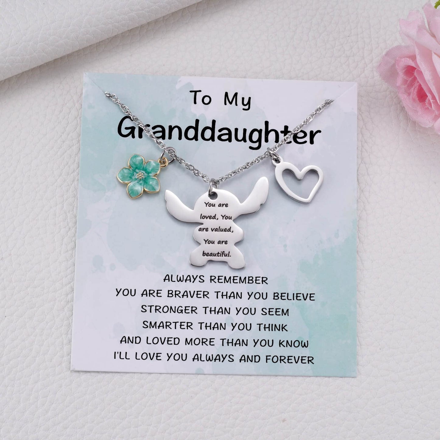 MIXJOY You are My Sunshine Necklace&Greeting Card, Birthday Christmas for Women Niece Daughter Granddaughter
