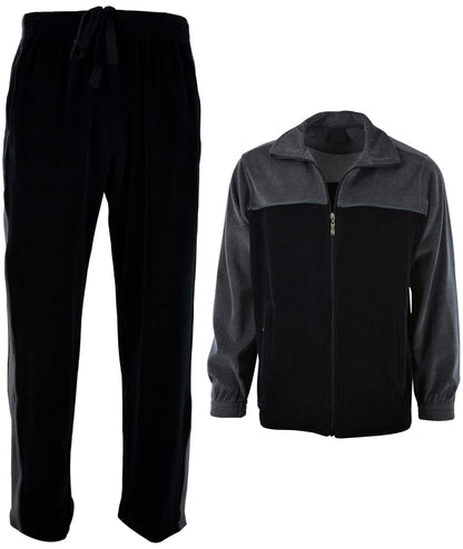 ChoiceApparel Mens Velour Tracksuit with Zippered Pockets