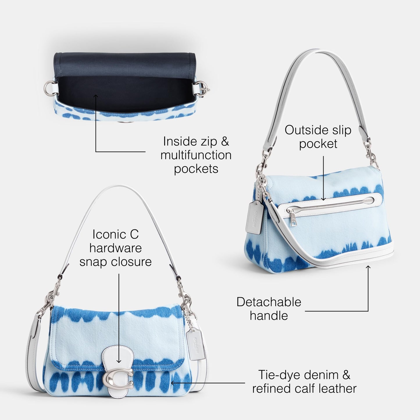 Coach Soft Tabby, Denim Multi