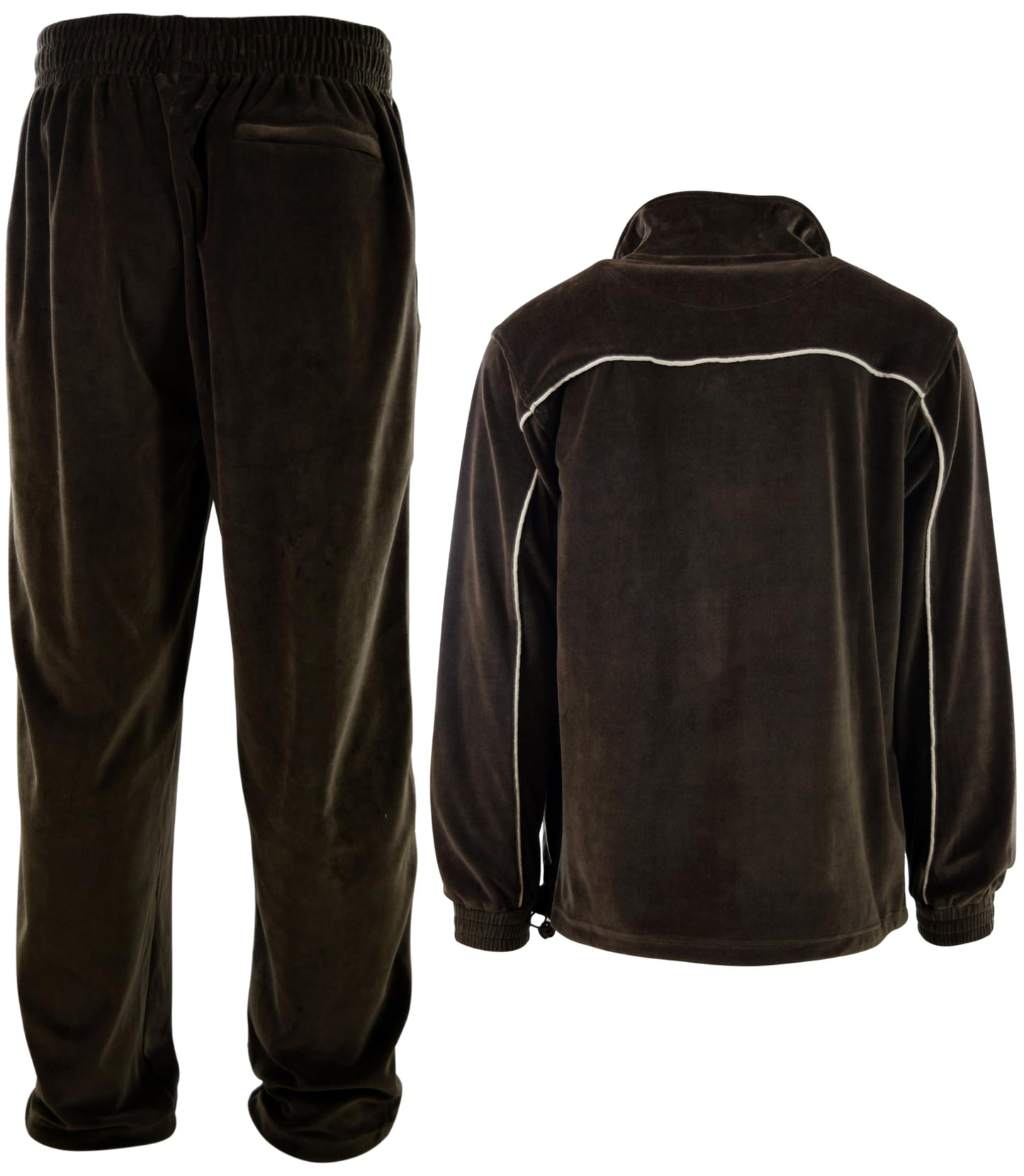 ChoiceApparel Mens Velour Tracksuit with Zippered Pockets