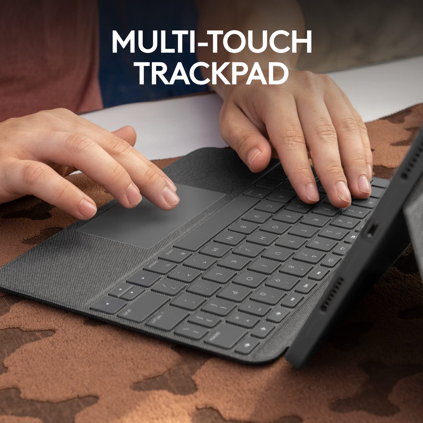Logitech Combo Touch iPad Air 11-inch (M2) (2024), iPad Air (4th & 5th gen - 2020, 2022) Keyboard Case - Detachable Backlit Keyboard with Kickstand - Midnight Black