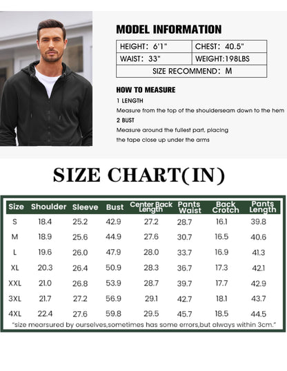 COOFANDY Sweatsuits for Men 2 Piece tracksuit Sets Full Zip Hoodie Sweatpants for Men Casual Sports Jogging Suits S-4XL