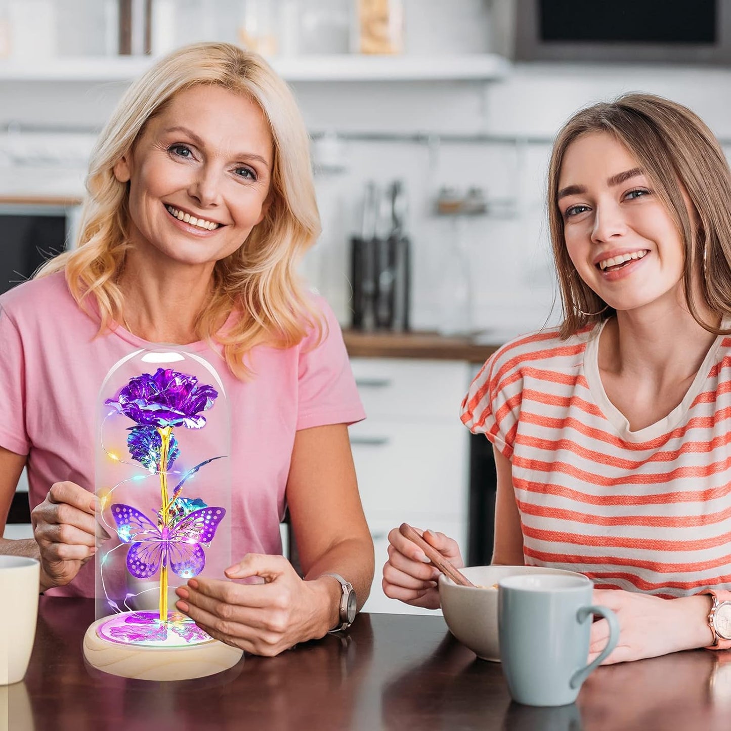Mothers Day Rose Gifts for Mom Flowers Rose Gifts for Women,Birthday Gifts for Women,Purple Butterfly Flowers for Mom Mother Day Flower Gifts from Daughter Son,Gift for Sister,Her,Grandma,Wife