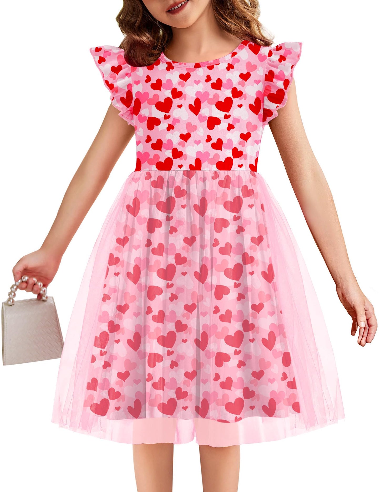 Toddler Tutu Dress Girls Ruffle Tulle Dresses Cute Summer Party Princess Sundress for 2-7Y