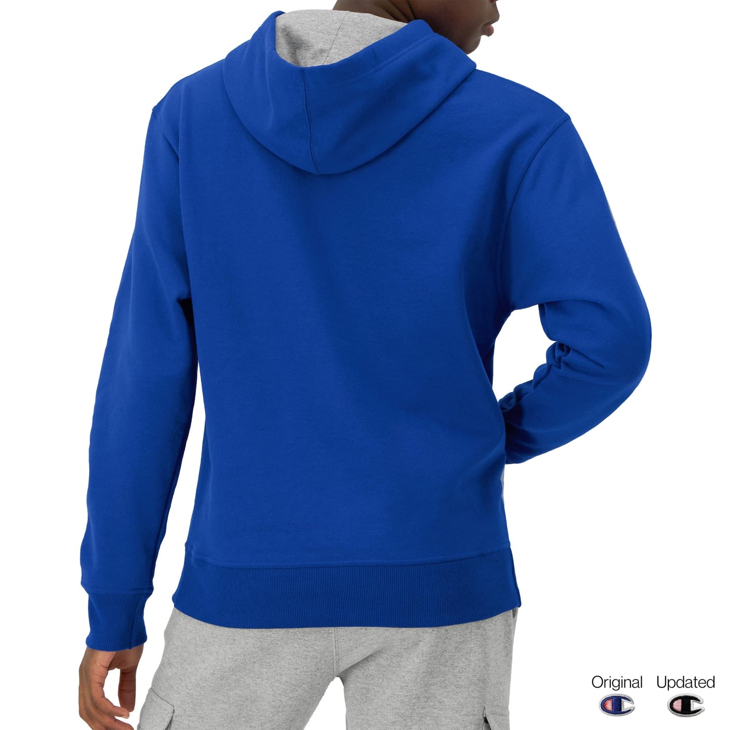 Champion Men's Hoodie, Powerblend, Fleece Men's Hoodie, Comfortable Men's Sweatshirt, Script Logo (Reg. or Big & Tall)