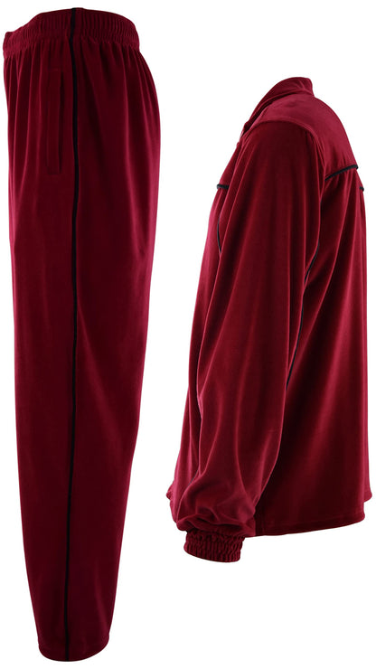 ChoiceApparel Mens Velour Tracksuit with Zippered Pockets