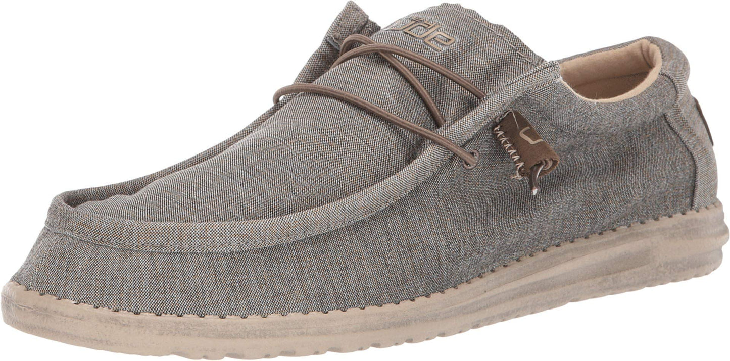 Hey Dude Men's Wally Sox | Men’s Shoes | Men's Lace Up Loafers | Comfortable & Light-Weight