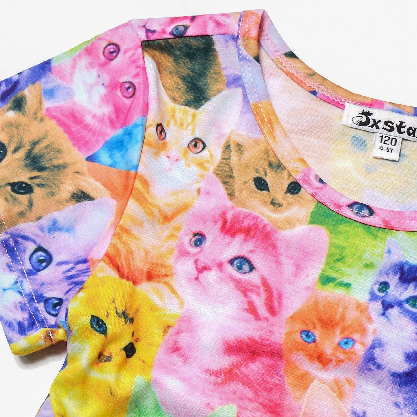Unicorn Dresses for Girls Summer Swing Short Sleeve Casual Clothes for Kids