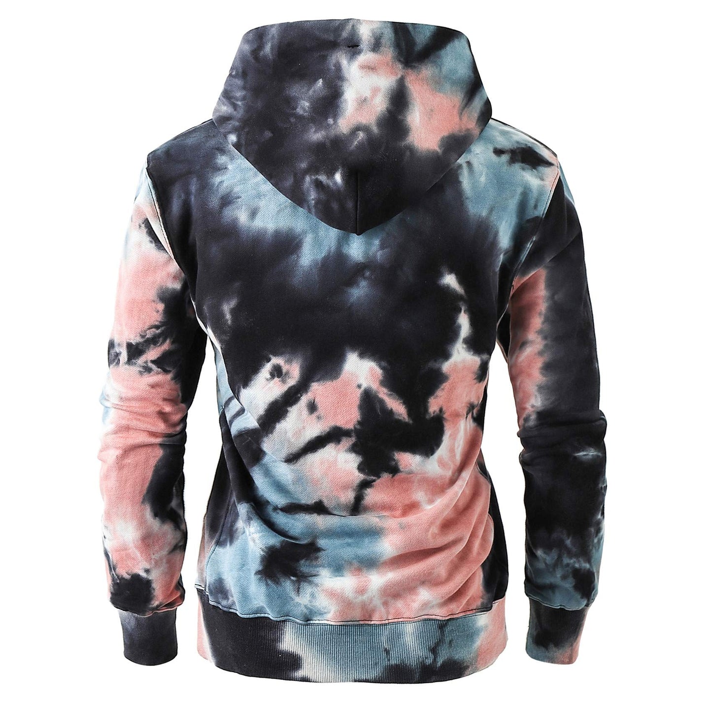 KLIEGOU Mens Tie-Dye Pullover Hooded Sweatshirt