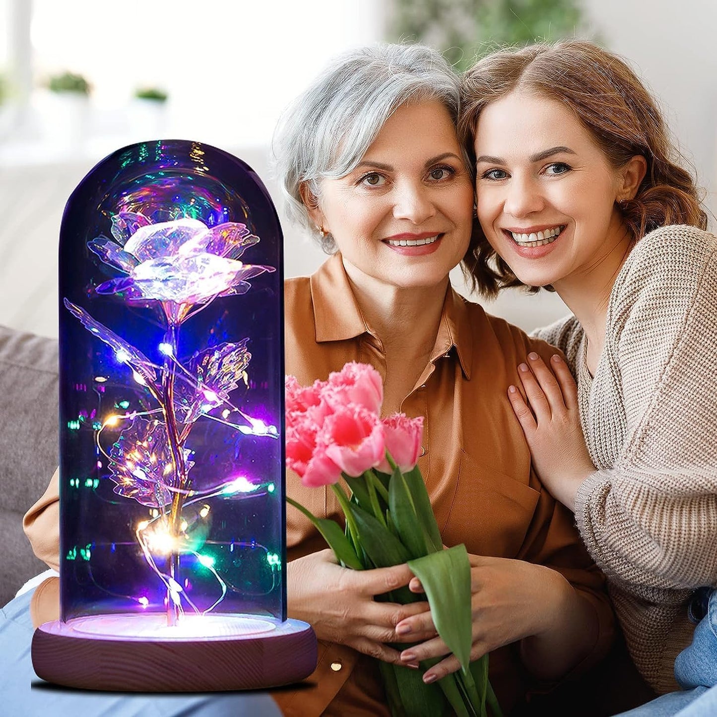 Mothers Day Rose Gifts for Mom Flowers Rose Gifts for Women,Birthday Gifts for Women,Purple Butterfly Flowers for Mom Mother Day Flower Gifts from Daughter Son,Gift for Sister,Her,Grandma,Wife