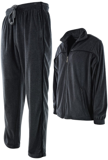 ChoiceApparel Mens Velour Tracksuit with Zippered Pockets