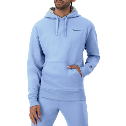 Champion Men's Hoodie, Powerblend, Fleece Men's Hoodie, Comfortable Men's Sweatshirt, Script Logo (Reg. or Big & Tall)