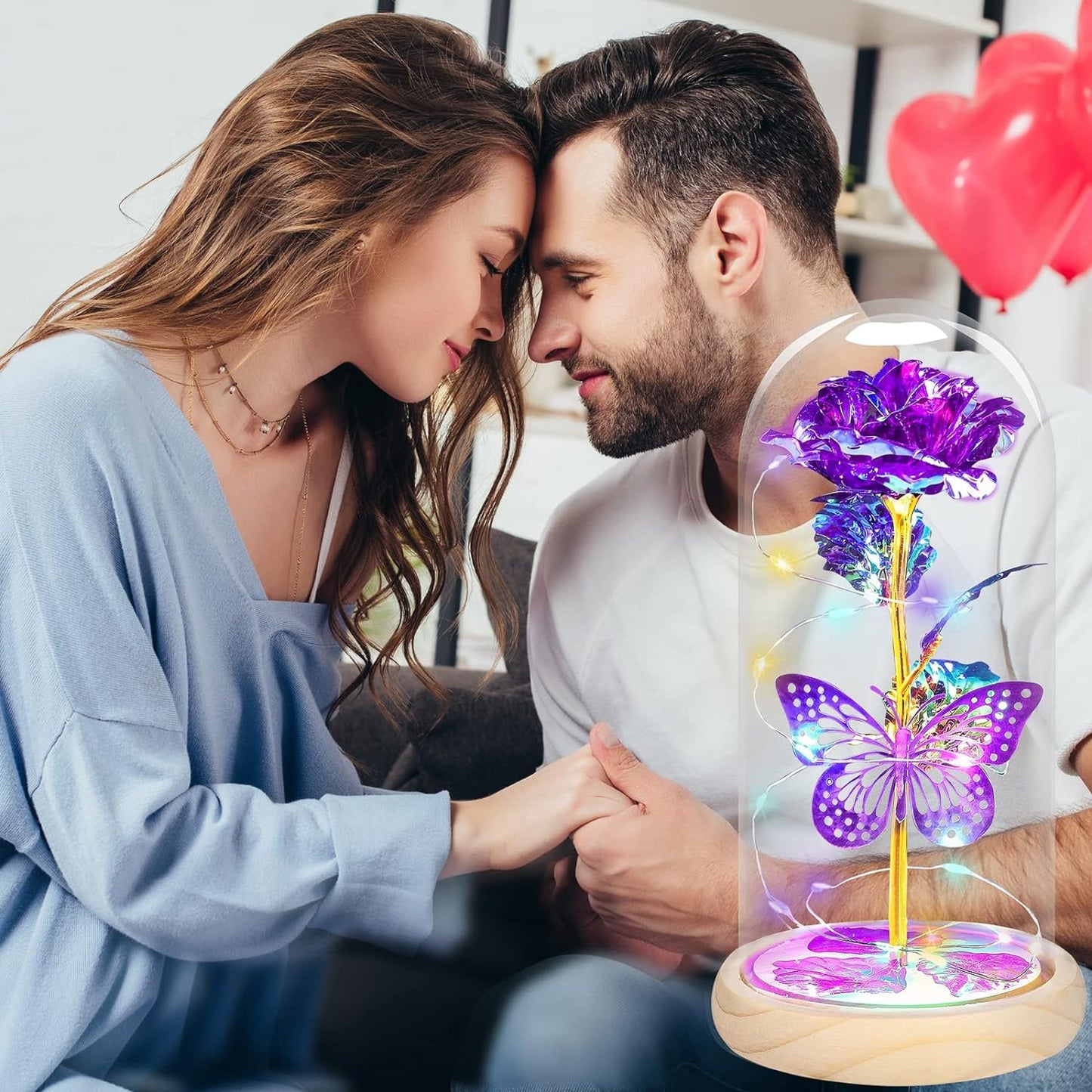 Mothers Day Rose Gifts for Mom Flowers Rose Gifts for Women,Birthday Gifts for Women,Purple Butterfly Flowers for Mom Mother Day Flower Gifts from Daughter Son,Gift for Sister,Her,Grandma,Wife