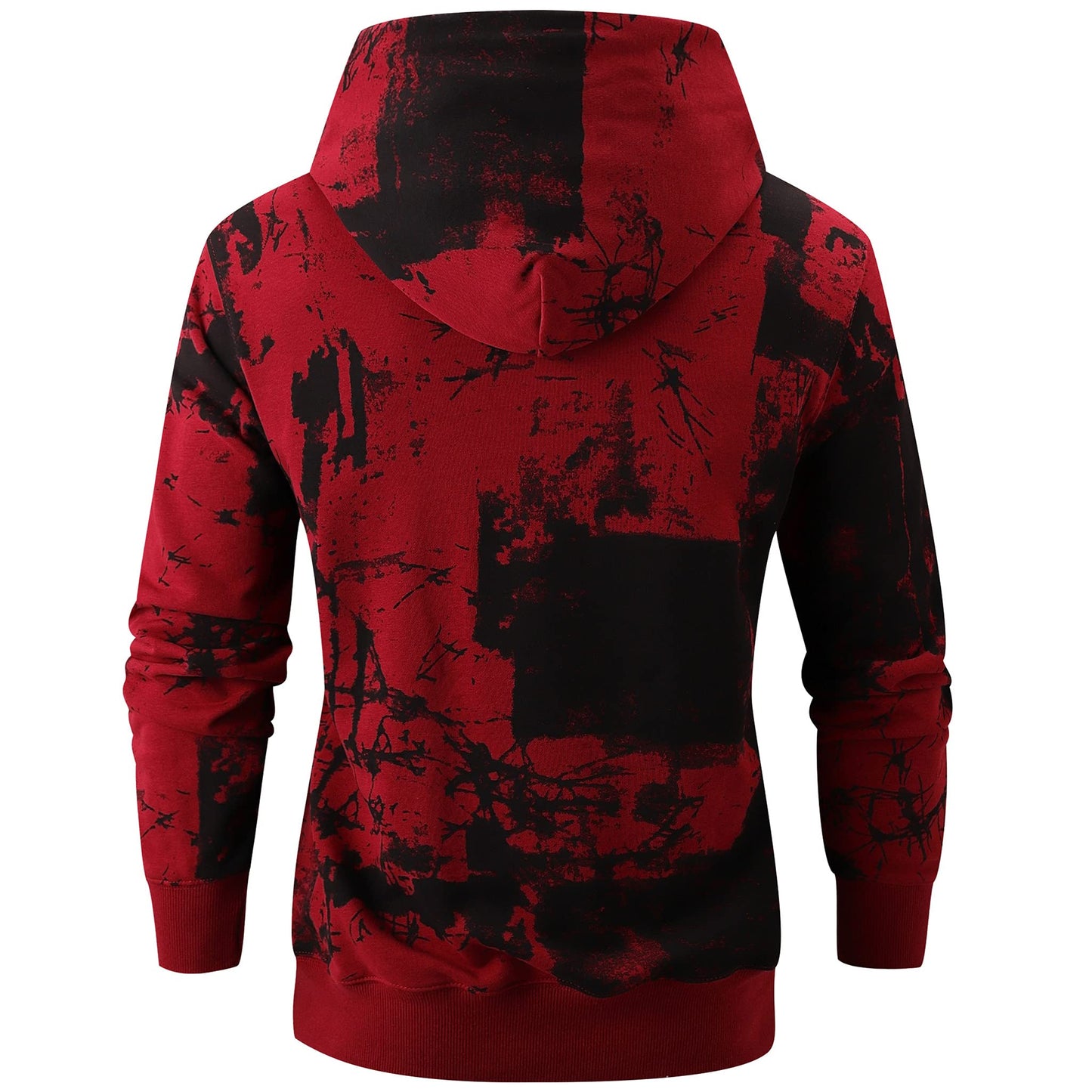 KLIEGOU Mens Tie-Dye Pullover Hooded Sweatshirt