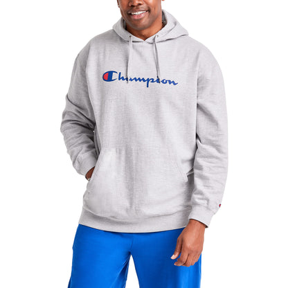 Champion Men's Hoodie, Powerblend, Fleece Men's Hoodie, Comfortable Men's Sweatshirt, Script Logo (Reg. or Big & Tall)