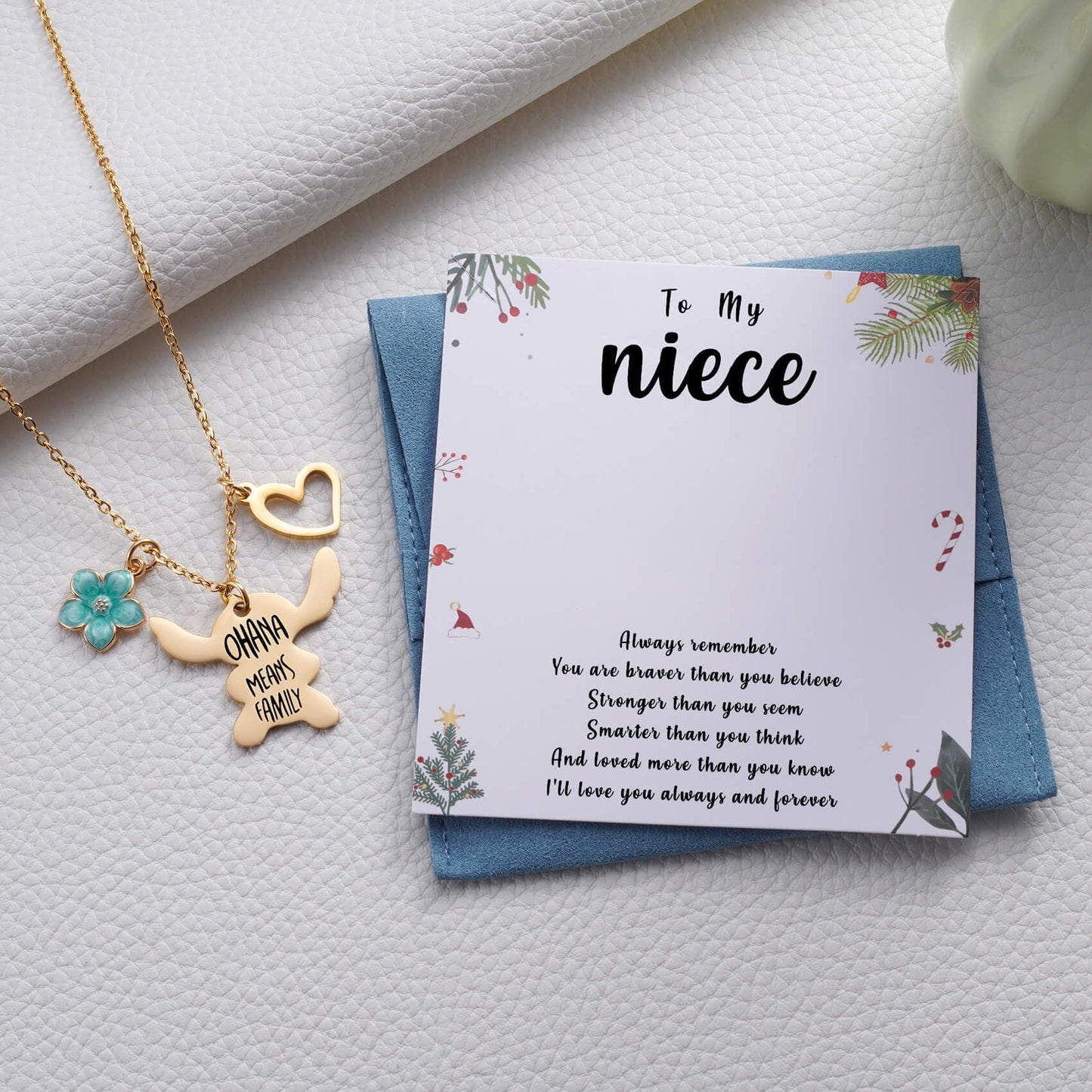MIXJOY You are My Sunshine Necklace&Greeting Card, Birthday Christmas for Women Niece Daughter Granddaughter