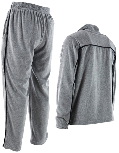 ChoiceApparel Mens Velour Tracksuit with Zippered Pockets