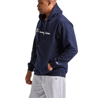 Champion Men's Hoodie, Powerblend, Fleece Men's Hoodie, Comfortable Men's Sweatshirt, Script Logo (Reg. or Big & Tall)
