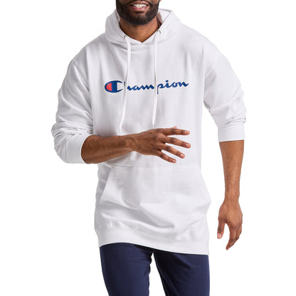 Champion Men's Hoodie, Powerblend, Fleece Men's Hoodie, Comfortable Men's Sweatshirt, Script Logo (Reg. or Big & Tall)