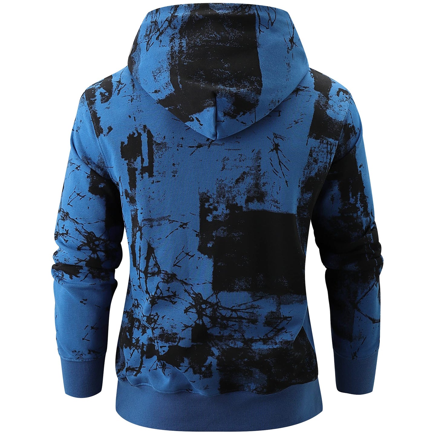 KLIEGOU Mens Tie-Dye Pullover Hooded Sweatshirt