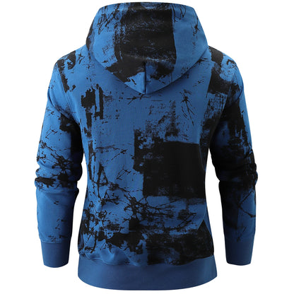 KLIEGOU Mens Tie-Dye Pullover Hooded Sweatshirt