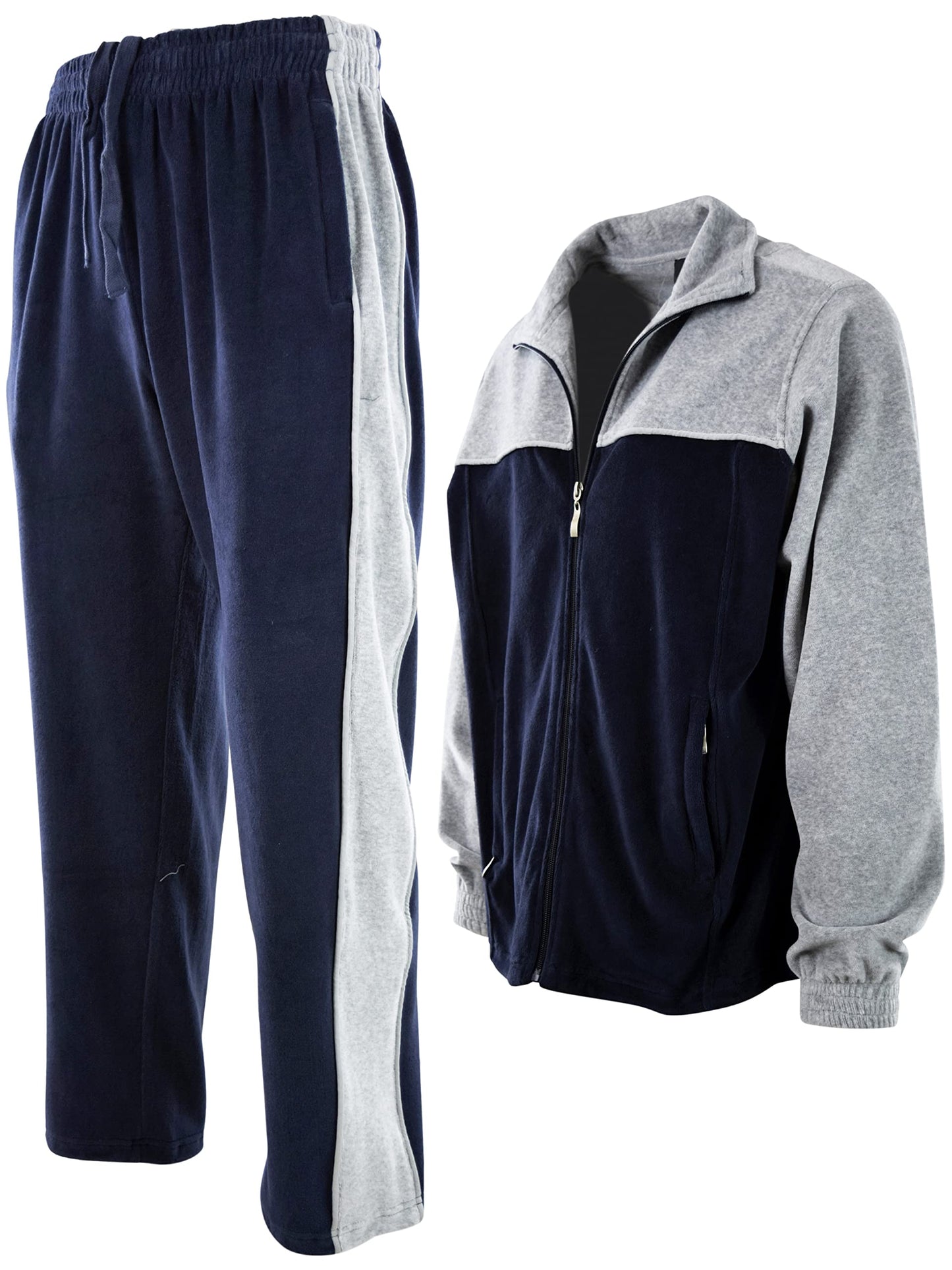 ChoiceApparel Mens Velour Tracksuit with Zippered Pockets