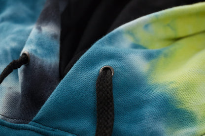 KLIEGOU Mens Tie-Dye Pullover Hooded Sweatshirt