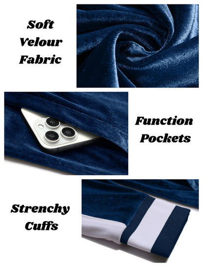 COOFANDY Mens Tracksuit 2 Piece Set Velour Velvet Sweatsuit Jogging Suits Full Zip Jacket Pants Outfits
