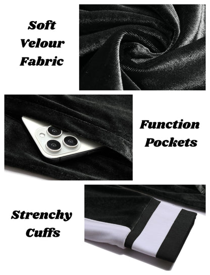 COOFANDY Mens Tracksuit 2 Piece Set Velour Velvet Sweatsuit Jogging Suits Full Zip Jacket Pants Outfits