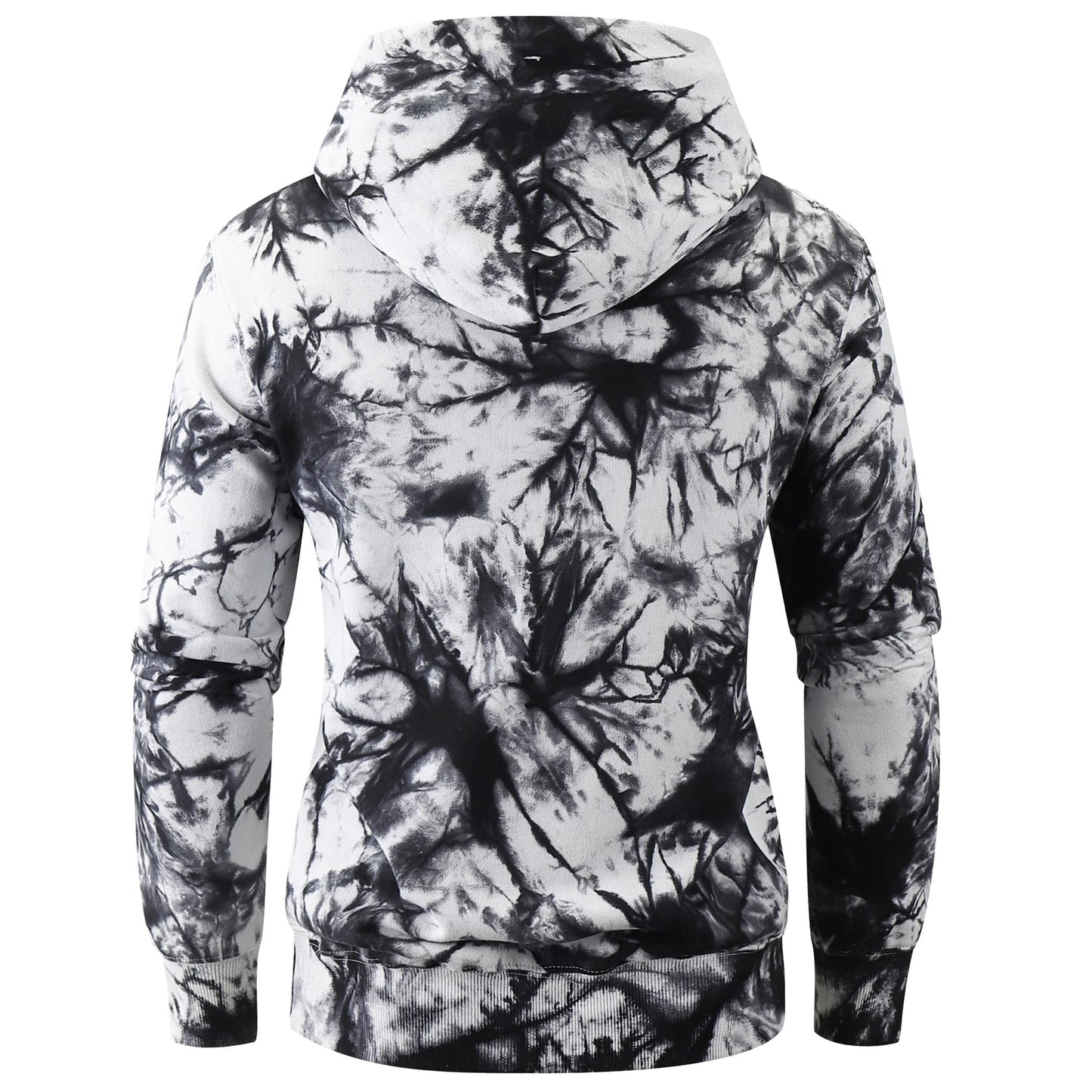 KLIEGOU Mens Tie-Dye Pullover Hooded Sweatshirt