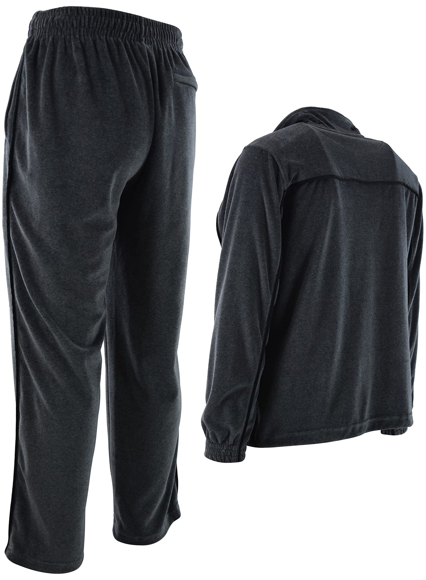 ChoiceApparel Mens Velour Tracksuit with Zippered Pockets