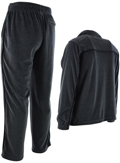 ChoiceApparel Mens Velour Tracksuit with Zippered Pockets