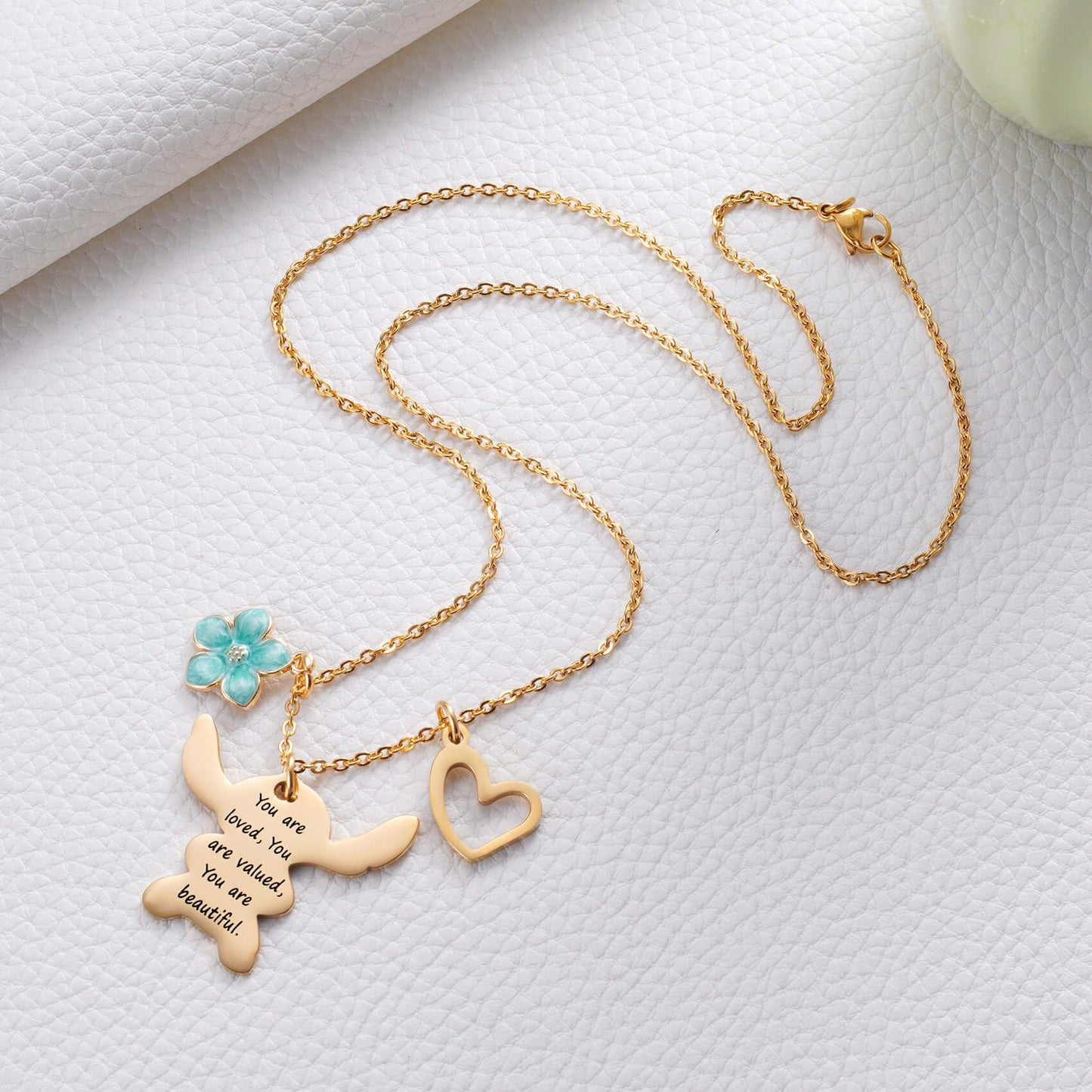 MIXJOY You are My Sunshine Necklace&Greeting Card, Birthday Christmas for Women Niece Daughter Granddaughter