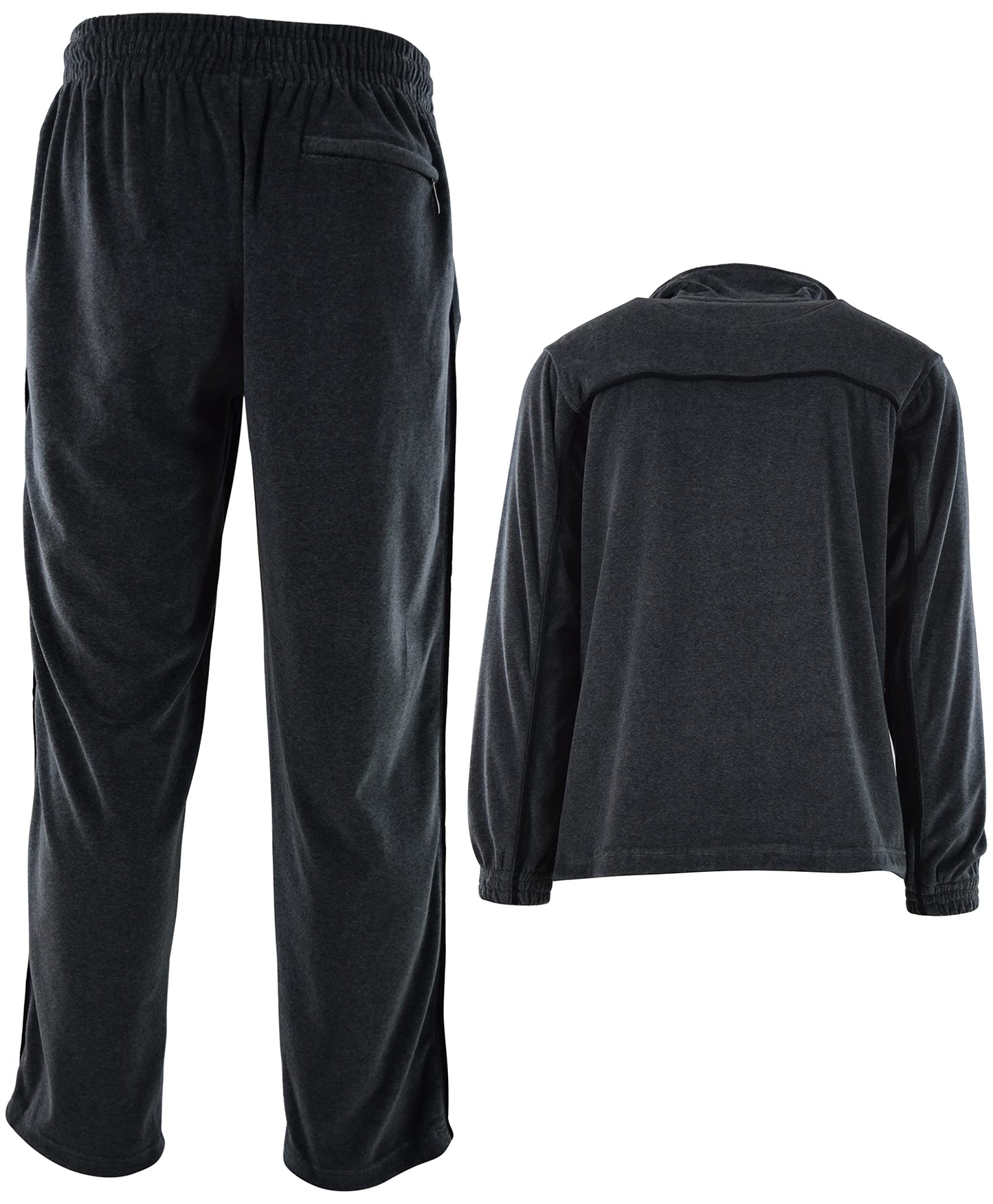 ChoiceApparel Mens Velour Tracksuit with Zippered Pockets