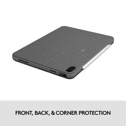 Logitech Combo Touch iPad Air 11-inch (M2) (2024), iPad Air (4th & 5th gen - 2020, 2022) Keyboard Case - Detachable Backlit Keyboard with Kickstand - Midnight Black