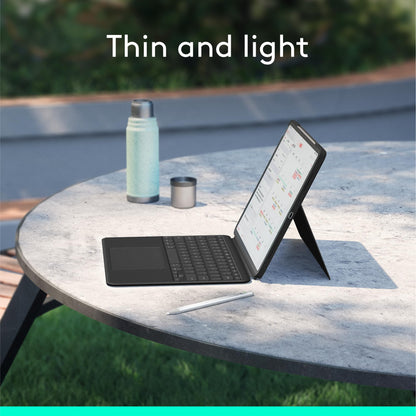 Logitech Combo Touch iPad Air 11-inch (M2) (2024), iPad Air (4th & 5th gen - 2020, 2022) Keyboard Case - Detachable Backlit Keyboard with Kickstand - Midnight Black