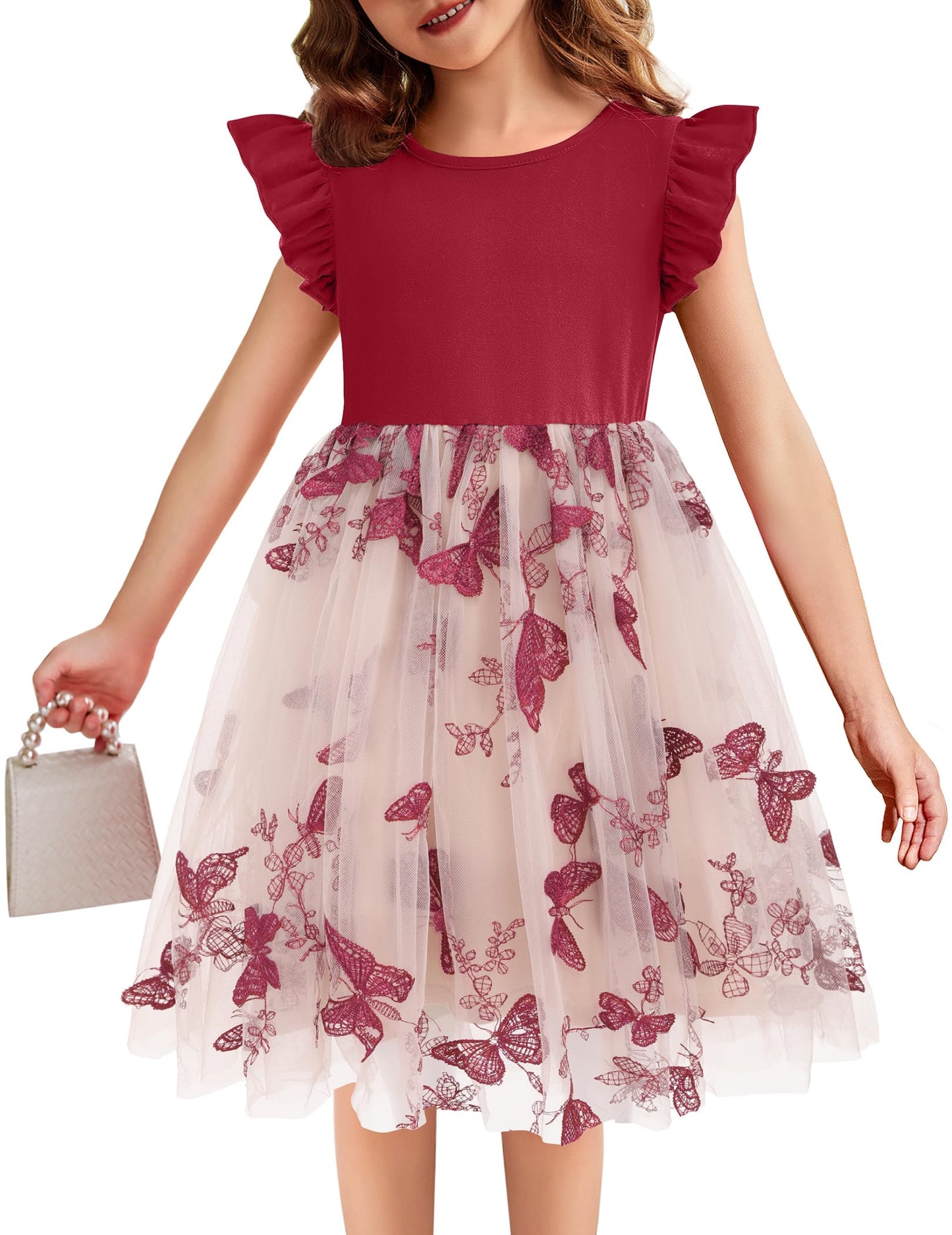 Toddler Tutu Dress Girls Ruffle Tulle Dresses Cute Summer Party Princess Sundress for 2-7Y