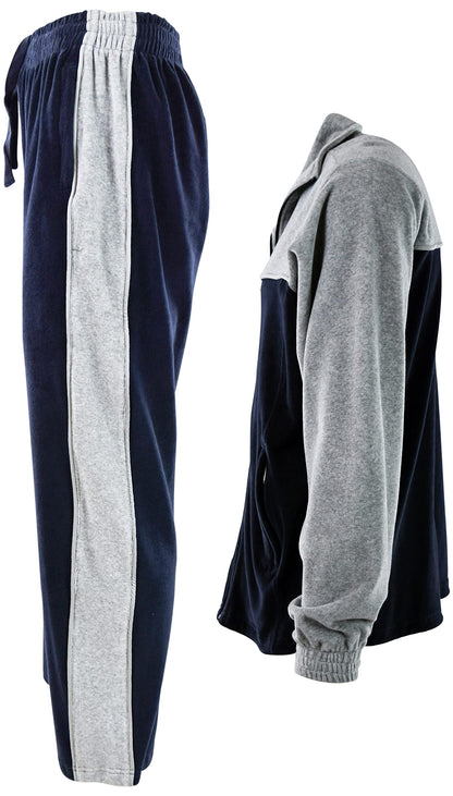 ChoiceApparel Mens Velour Tracksuit with Zippered Pockets
