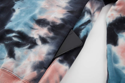 KLIEGOU Mens Tie-Dye Pullover Hooded Sweatshirt