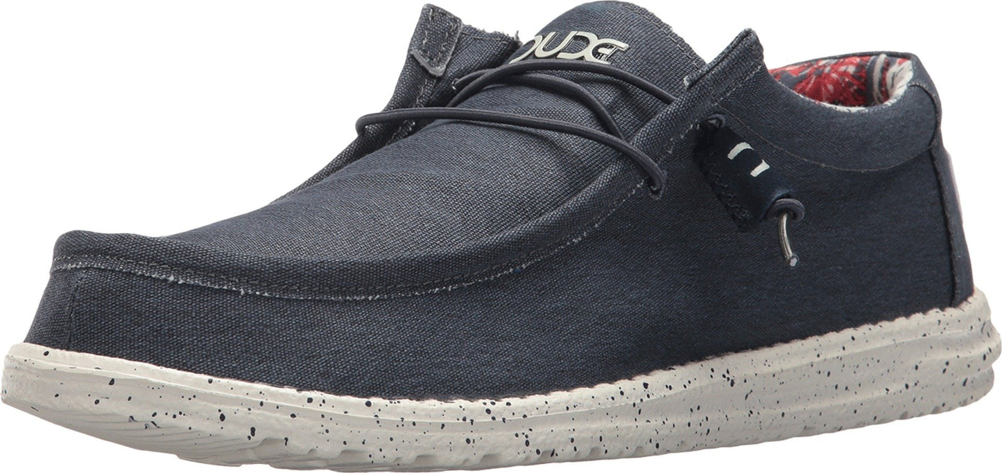 Hey Dude Men's Wally Sox | Men’s Shoes | Men's Lace Up Loafers | Comfortable & Light-Weight