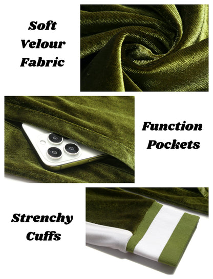 COOFANDY Mens Tracksuit 2 Piece Set Velour Velvet Sweatsuit Jogging Suits Full Zip Jacket Pants Outfits