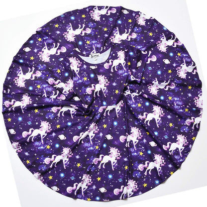 Unicorn Dresses for Girls Summer Swing Short Sleeve Casual Clothes for Kids