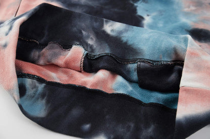 KLIEGOU Mens Tie-Dye Pullover Hooded Sweatshirt