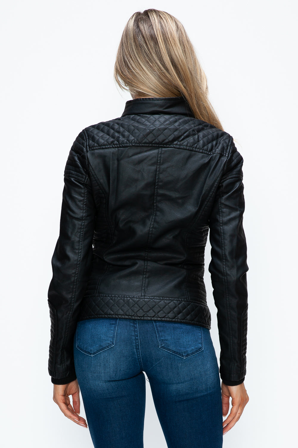 YMI Faux Layered Double-Zipper Jacket with Fuzzy Hood***STILL AVAILABLE***EMAIL SELLER with SIZE & COLOR
