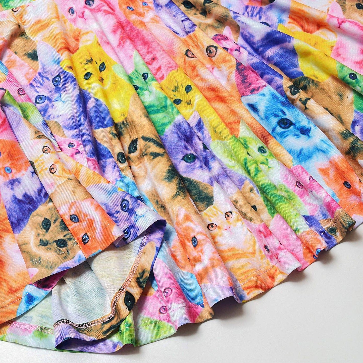 Unicorn Dresses for Girls Summer Swing Short Sleeve Casual Clothes for Kids