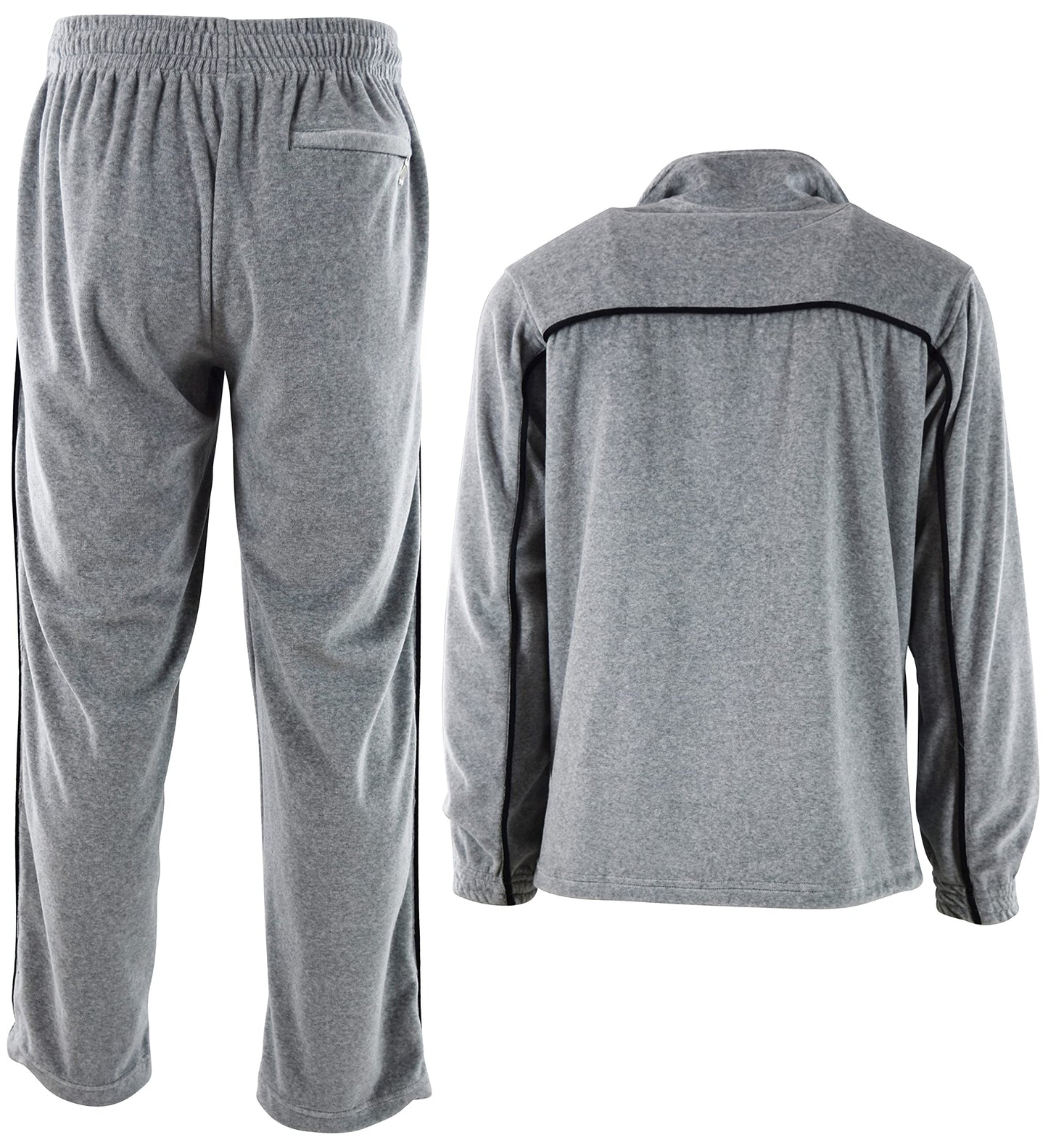 ChoiceApparel Mens Velour Tracksuit with Zippered Pockets