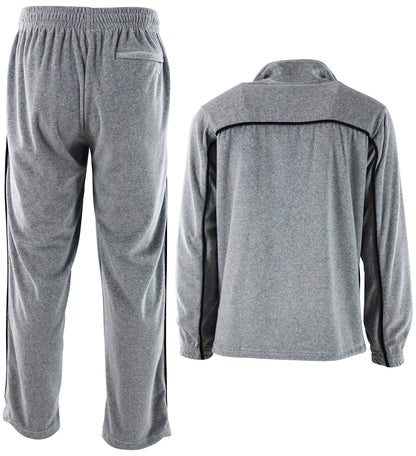 ChoiceApparel Mens Velour Tracksuit with Zippered Pockets