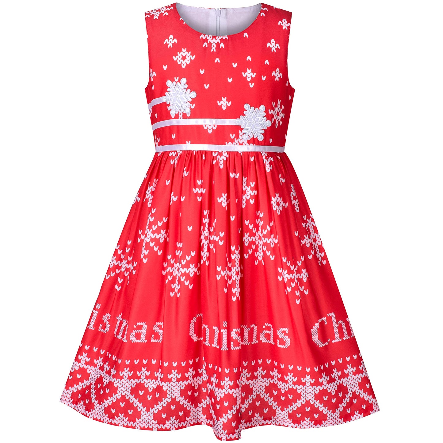 Sunny Fashion Girls Dress Rose Flower Double Bow Tie Party Sundress