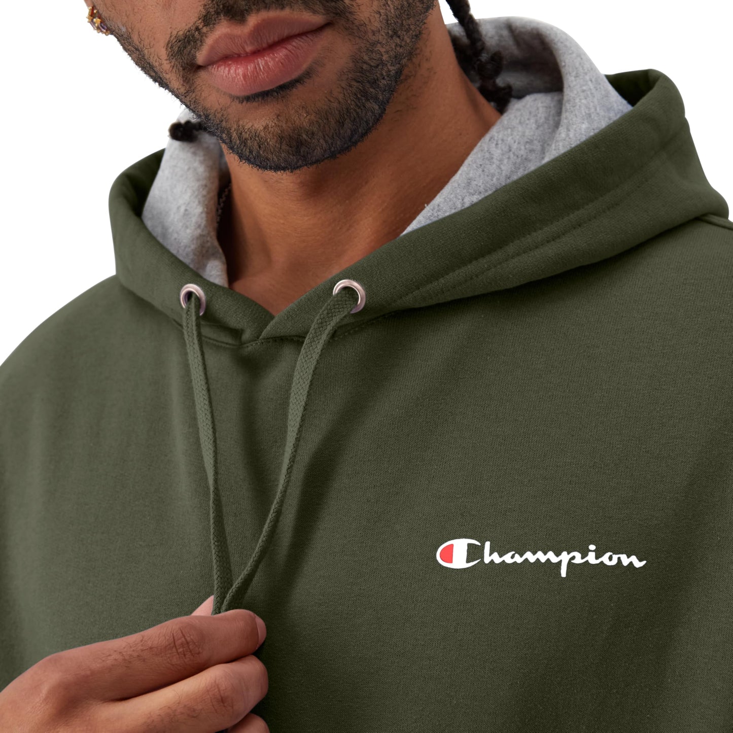 Champion Men's Hoodie, Powerblend, Fleece Men's Hoodie, Comfortable Men's Sweatshirt, Script Logo (Reg. or Big & Tall)